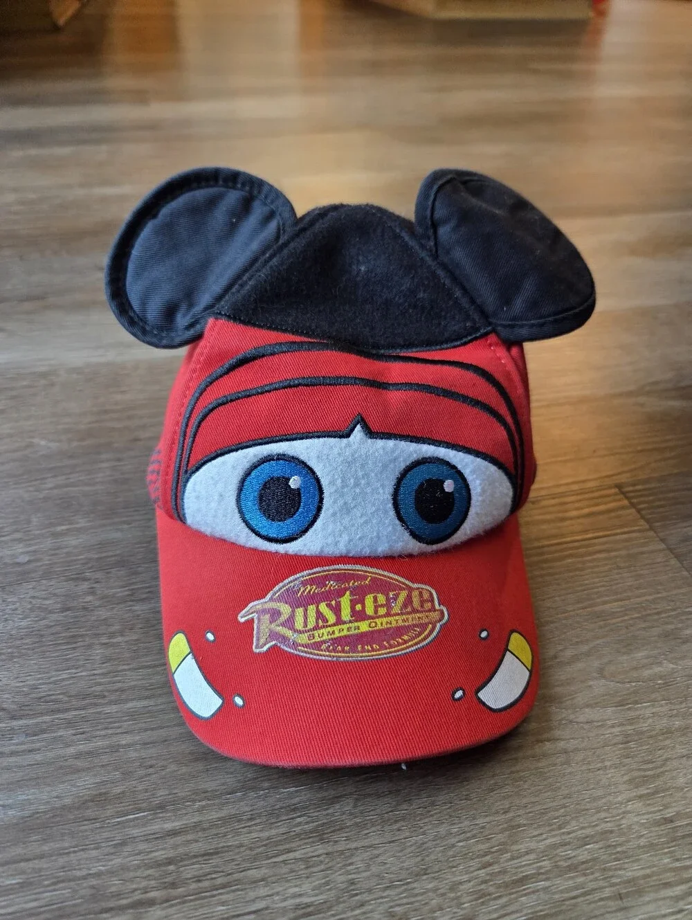 Disney Parks Walt Disney World Lightning Mcqueen Mickey Ears Hat Baseball Cap